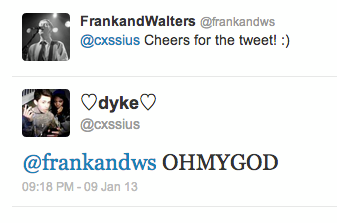 Frank and Walters say thanks in a tweet